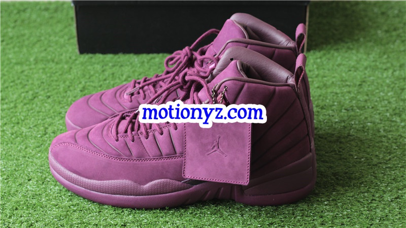 Authentic Air Jordan 12 PSNY Burgundy bordeaux